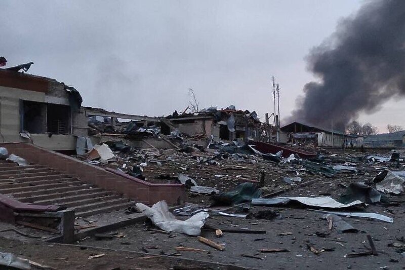 Baza Javoriv nakon ruskog napada (Foto: Twitter)