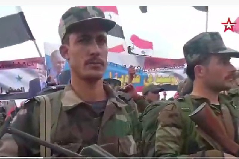 Sirijski dobrovoljci za rat u Ukrajini (Screenshot: TV Zvezda)
