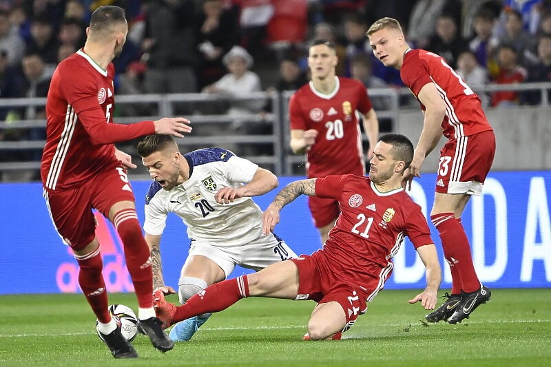 Detalj s utakmice između Mađarske i Srbije (Foto: EPA-EFE)