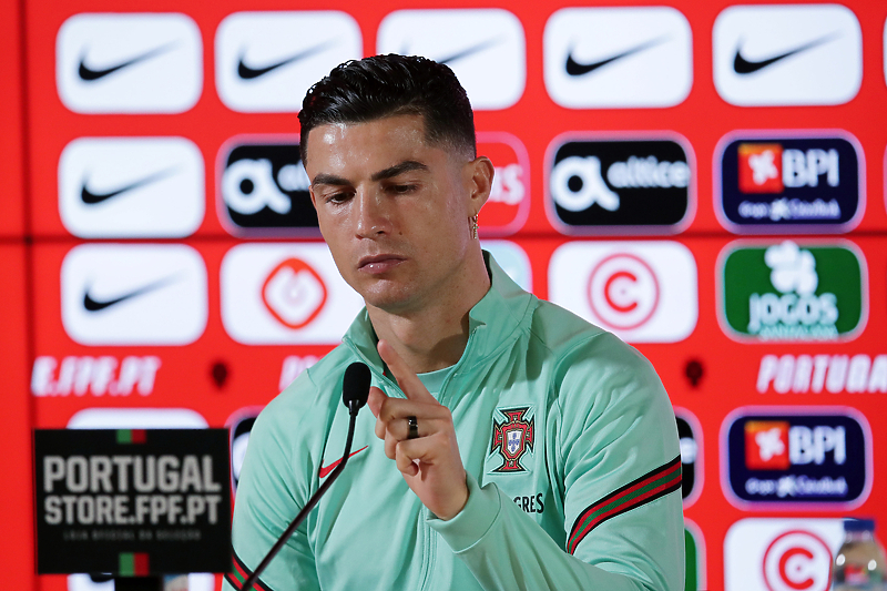 Ronaldo tokom konferencije za medije pred meč sa Sjevernom Makedonijom (Foto: EPA-EFE)