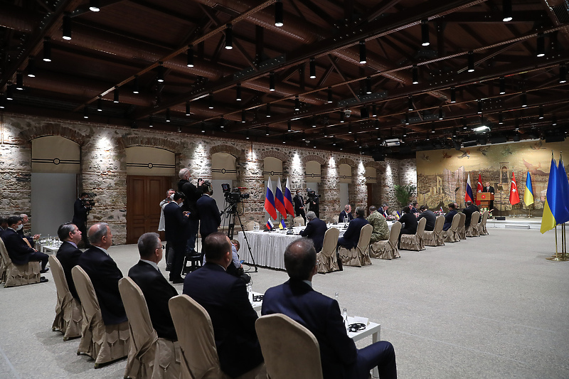 Sa početka jutrošnjih pregovora Rusije i Ukrajine (Foto: EPA-EFE)