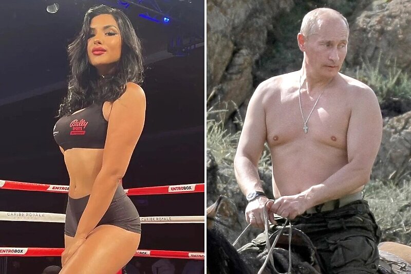 Jiselle Arianne i Vladimir Putin (Foto: Screenshot)