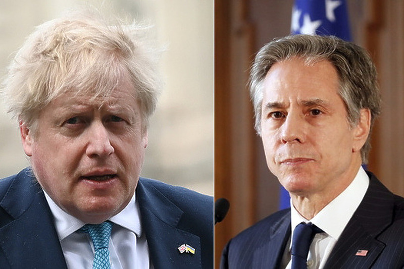 Boris Johnson i Antony Blinken ne vjeruju Rusima (Foto: EPA-EFE)