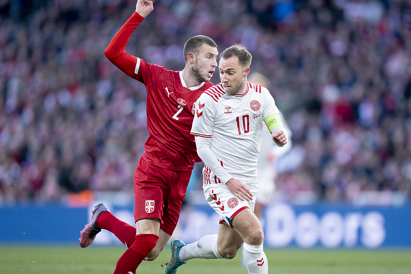 Eriksen je blistao protiv Srbije (Foto: EPA-EFE)