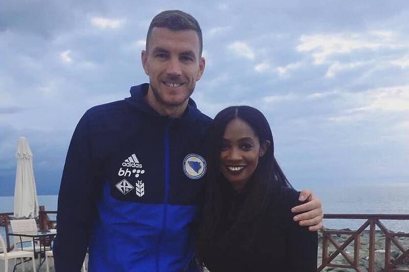 Edin Džeko i Samantha Johnson (Foto: Instagram)