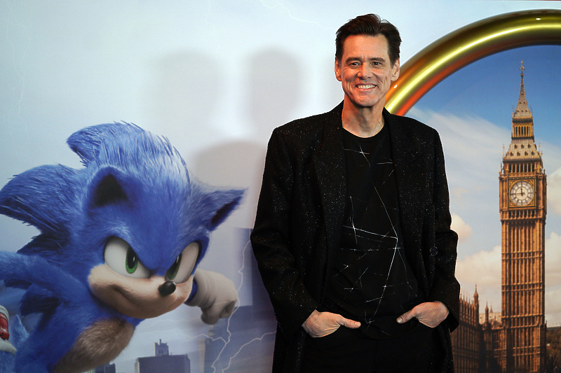 Jim Carrey na premijeri filma "Sonic the Hedgehog 2" (Foto: EPA-EFE)