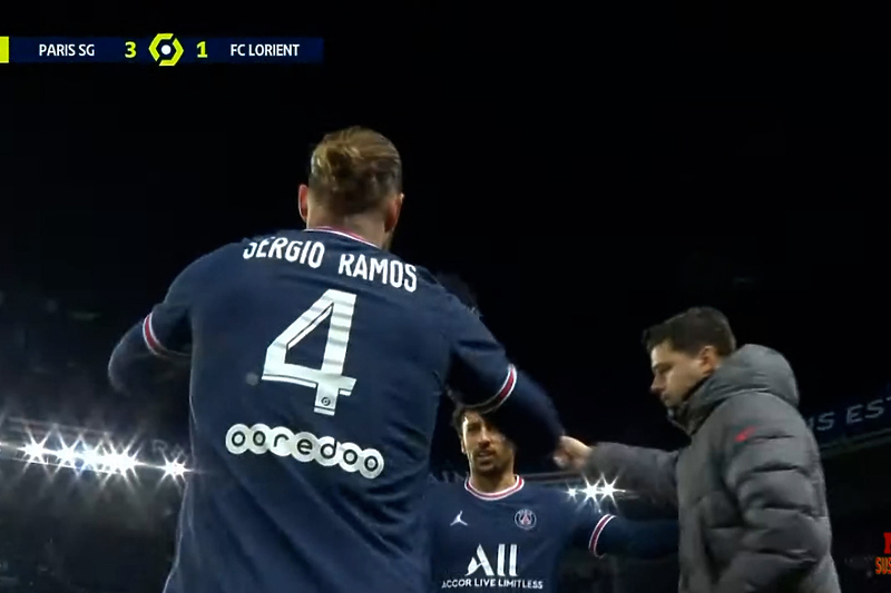 Ramos prilikom ulaska u igru (Foto: Screenshot)