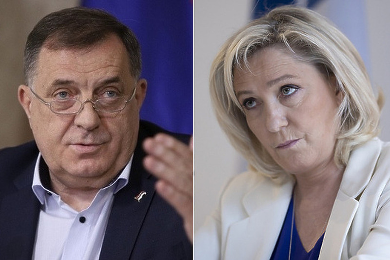 Milorad Dodik i Marine Le Pen