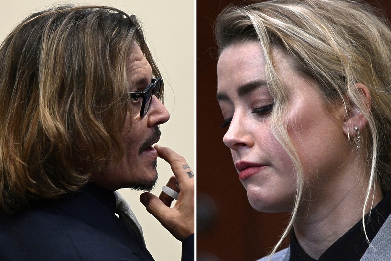 Johnny Depp i Amber Heard na današnjem suđenju (Foto: EPA-EFE)