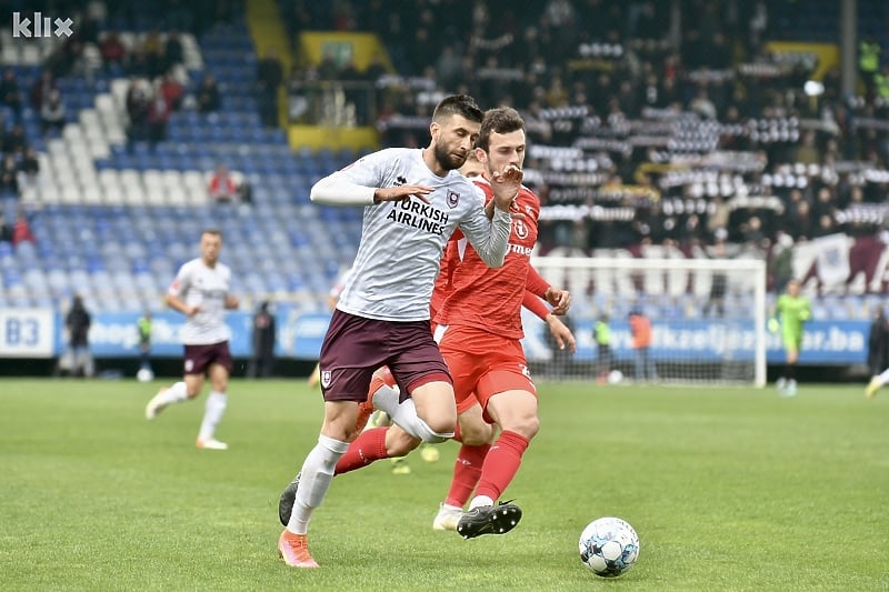 Prodor Bagarića nakon kojeg je Velkoski pogodio za 1:0 (Foto: T. S./Klix.ba)