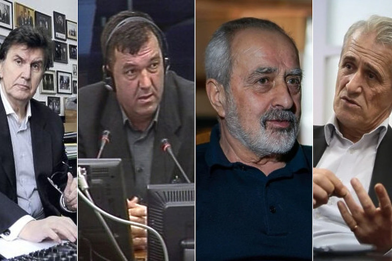 Ejup Ganić, Hamid Bahto, Jusuf Pušina i Zaim Backović (s lijeva na desno)