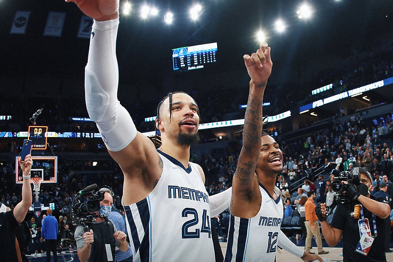 Slavlje igrača Memphisa (Foto: NBA)