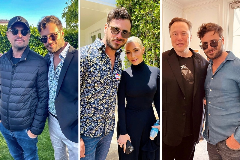 Stjepan Hauser u društvu Lea DiCaprija, Kim Kardashian i Elona Muska (Foto: Instagram)