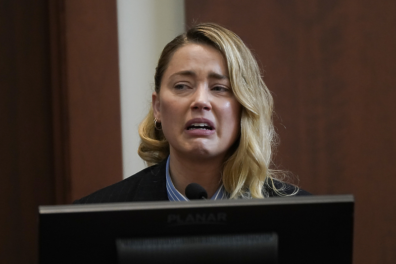 Amber Heard na današnjem ročištu (Foto: EPA-EFE)