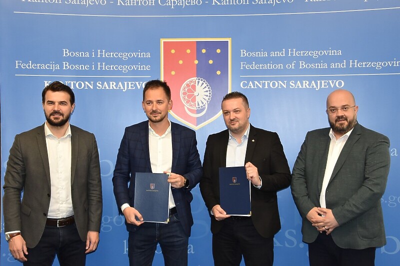 Nermin Muzur, Dino Smailović, Selmir Kovač i Adnan Šteta (Foto: Vlada KS)