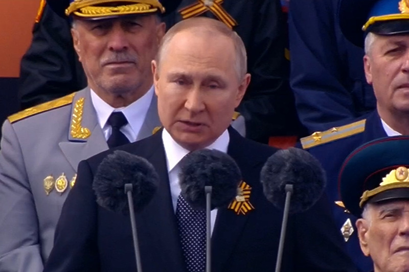 Vladimir Putin tokom današnjeg obraćanja u Moskvi (Screenshot: Russia Today)
