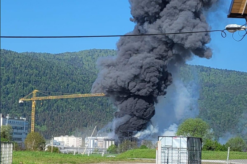 Eksplozija u mjestu Kočevje (Foto: Twitter)