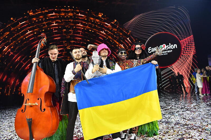 Kalush Orchestra nakon proglašenja pobjednika na Eurosongu (Foto: EPA-EFE)