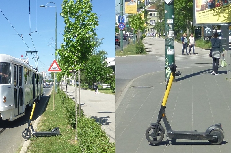 "Parkirani" romobili u Sarajevu (Foto: Giro di Sarajevo)