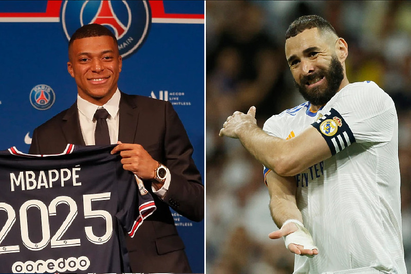 Mbappe i Benzema (Foto: Twitter)