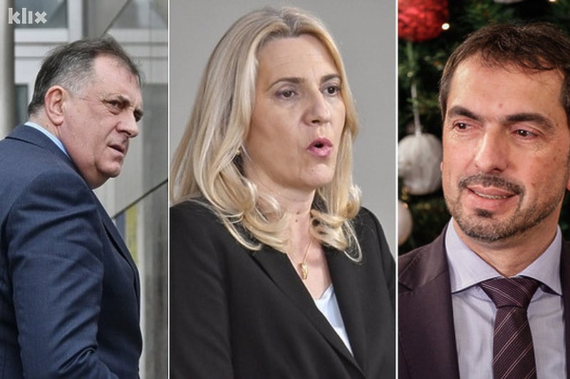 Milorad Dodik (SNSD), Željka Cvijanović (SNSD) i Marinko Čavara (HDZ)