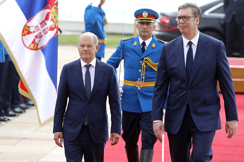 Olaf Scholz i Aleksandar Vučić (Foto: EPA-EFE)