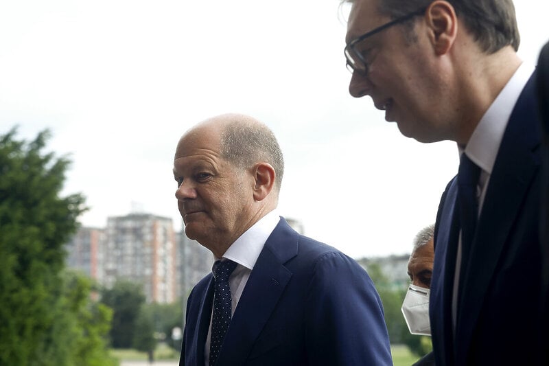 Olaf Scholz i Aleksandar Vučić (Foto: EPA-EFE)