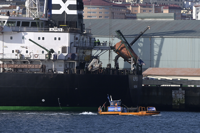 Brod Alppila koji je preko baltičkih luka dopremio ukrajinski kukuruz u Španiju (Foto: EPA-EFE)