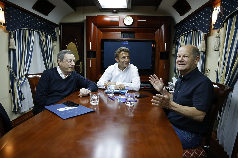 Evropski lideri u vozu za Kijev (Foto: EPA-EFE)
