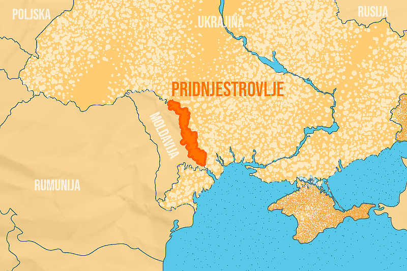 Položaj regije Pridnjestrovlje (Ilustracija: A. L./Klix.ba)