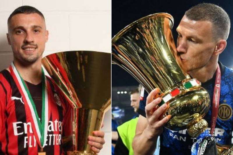 Krunić i Džeko su osvajali trofeje prošle sezone (Foto: Twitter)