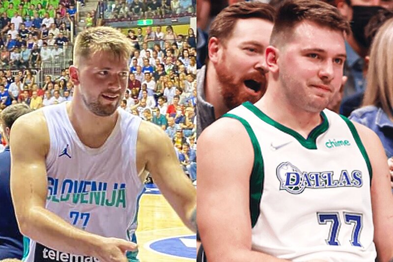 Dončić na početku ove i prošle sezone (Foto: Twitter)