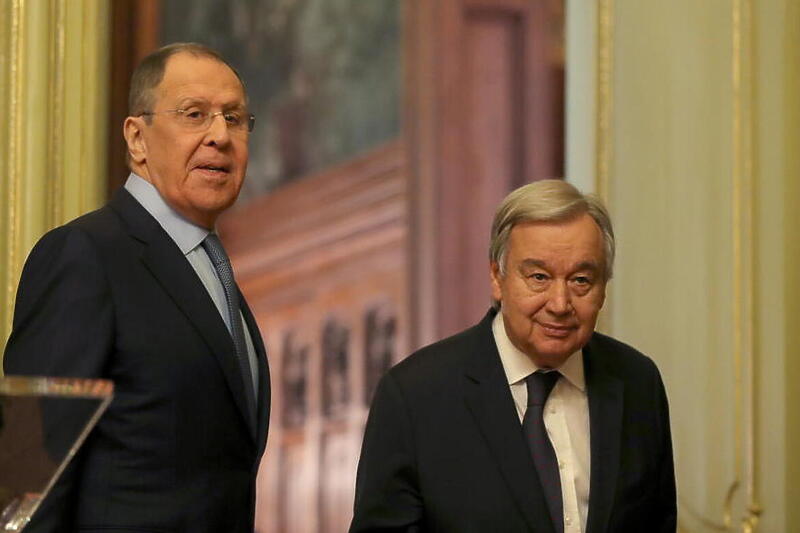 Sergei Lavrov i Antonio Guterres na jednom od svojih ranijih sastanaka (Foto: EPA-EFE)