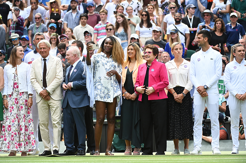 Teniske legende tokom jučerašnjeg okupljanja na Wimbledonu