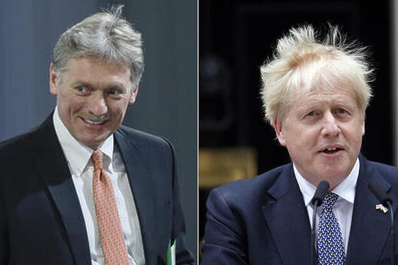 Dmitrij Peskov i Boris Johnson (Foto: EPA-EFE)