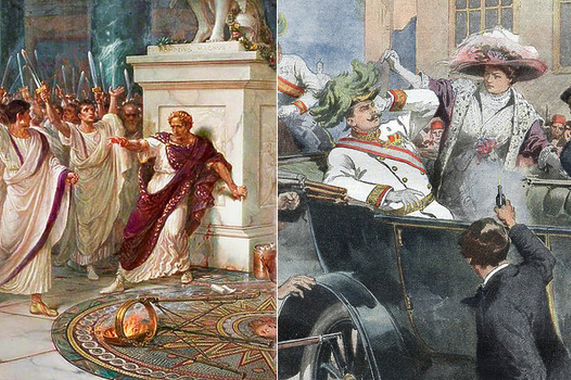 Ubistva Cezara i Franza Ferdinanda dovela su do ratova