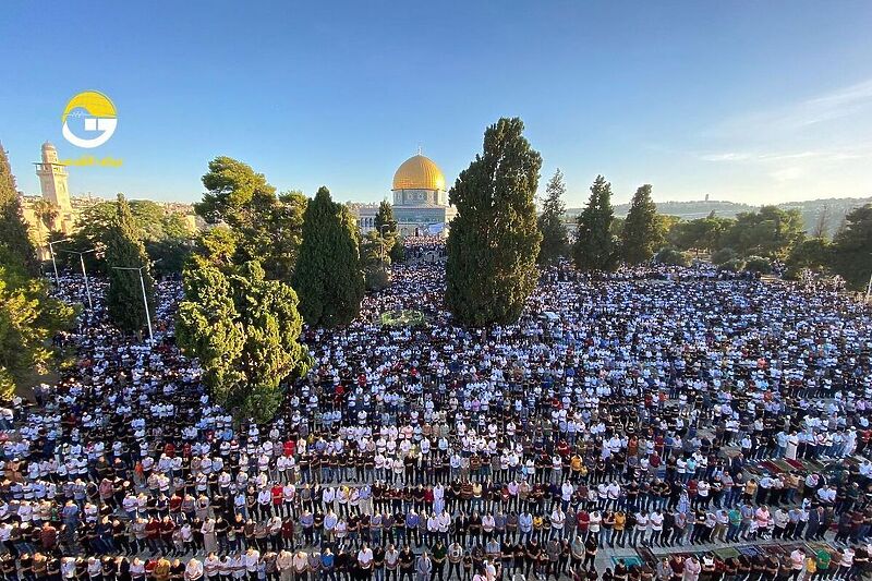 Nevjerovatni prizori zabilježeni su jutros ispred Al-Aqse (Foto: Nabdul Quds)