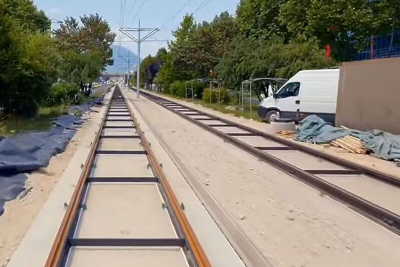 Rekonstrukcija tramvajske pruge u Sarajevu (Screenshot: Facebook Adnan Šteta)
