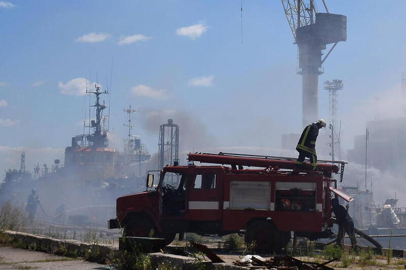 Ruski napadi na Odesu, luku kroz koju bi se trebala vršiti razmjena žitarica (Foto: EPA-EFE)