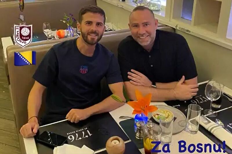 Miralem Pjanić i Ismir Mirvić (Foto: Instagram)