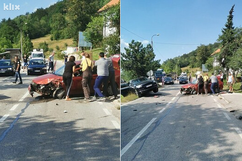 Saobraćajna nesreća na magistralnom putu kod mjesta Mokro prema Romaniji (Foto: Čitatelj)