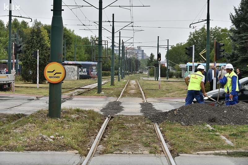 Rekonstrukcija tramvajske pruge od Ilidže do Čengić Vile počela u augustu prošle godine (Foto: I. Š./Klix.ba)