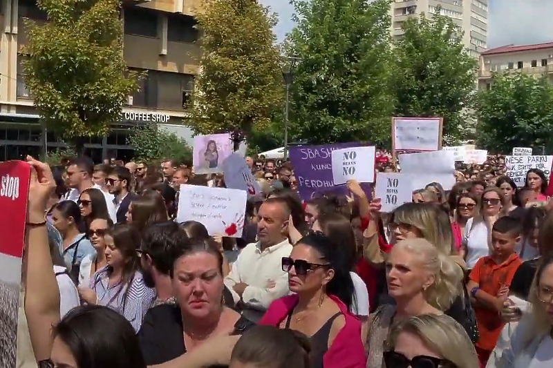Protesti u Prištini zbog silovanja djevojčice (Foto: Screenshoot/Kosovo-online)