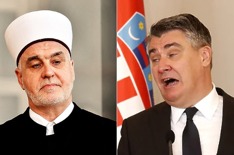 Husein ef. Kavazović i Zoran Milanović (Foto: EPA-EFE)