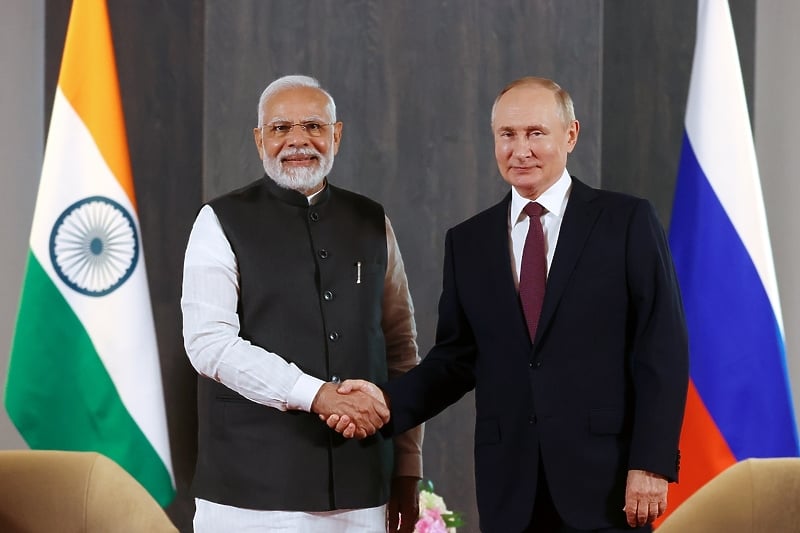 Narendra Modi i Vladimir Putin (Foto: EPA-EFE)