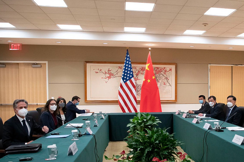 Sastanak američke i kineske delegacije (Screenshot: CGTN)
