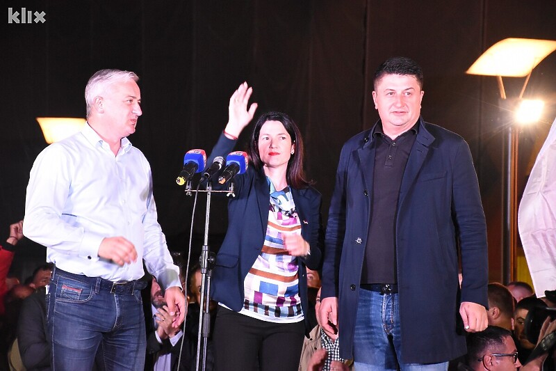 Branislav Borenović (PDP), Jelena Trivić (PDP) i Milan Radović (SDS) (Foto: E. M./Klix.ba)