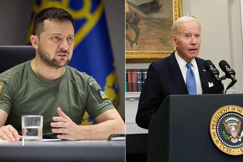 Ukrajinski predsjednik Volodimir Zelenski i predsjednik SAD-a Joe Biden