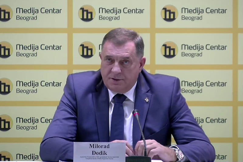 Screenshot: Medija centar Beograd/ Milorad Dodik