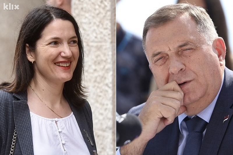Jelena Trivić i Milorad Dodik, kandidati za predsjednika RS-a